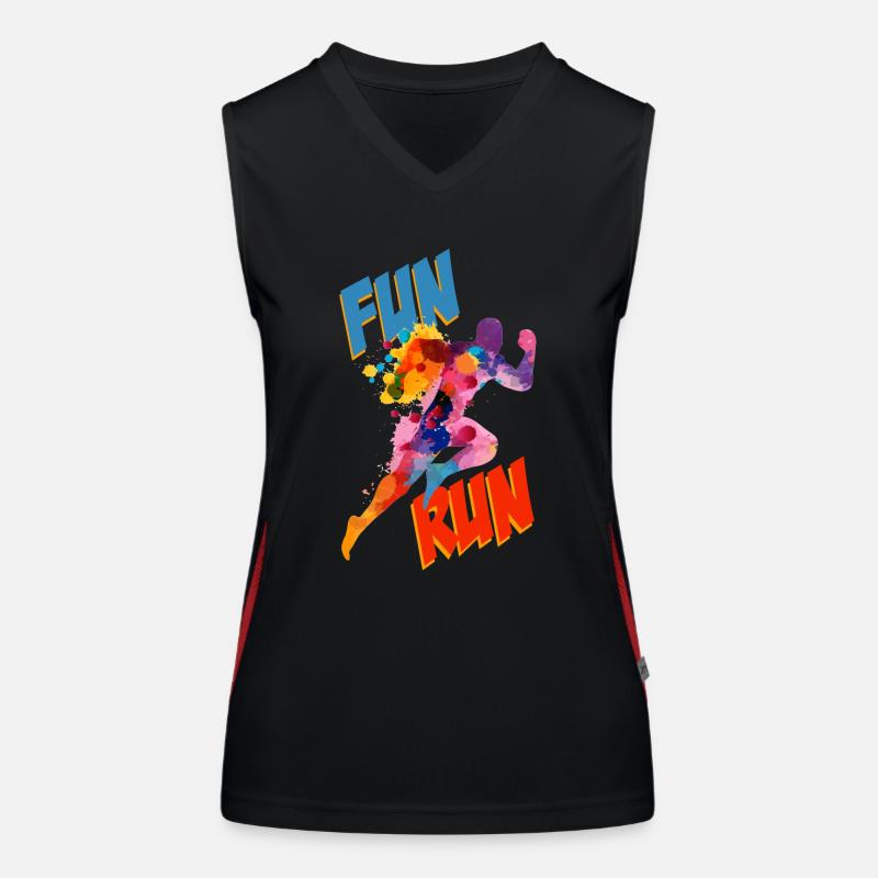 Fun Run Athlétisme Sprinter Débardeur respirant contrasté Femme