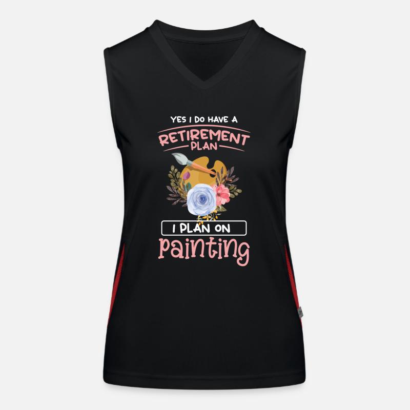 Paints Brush Painter Paint Roller Women's Functional Contrast Tank Top