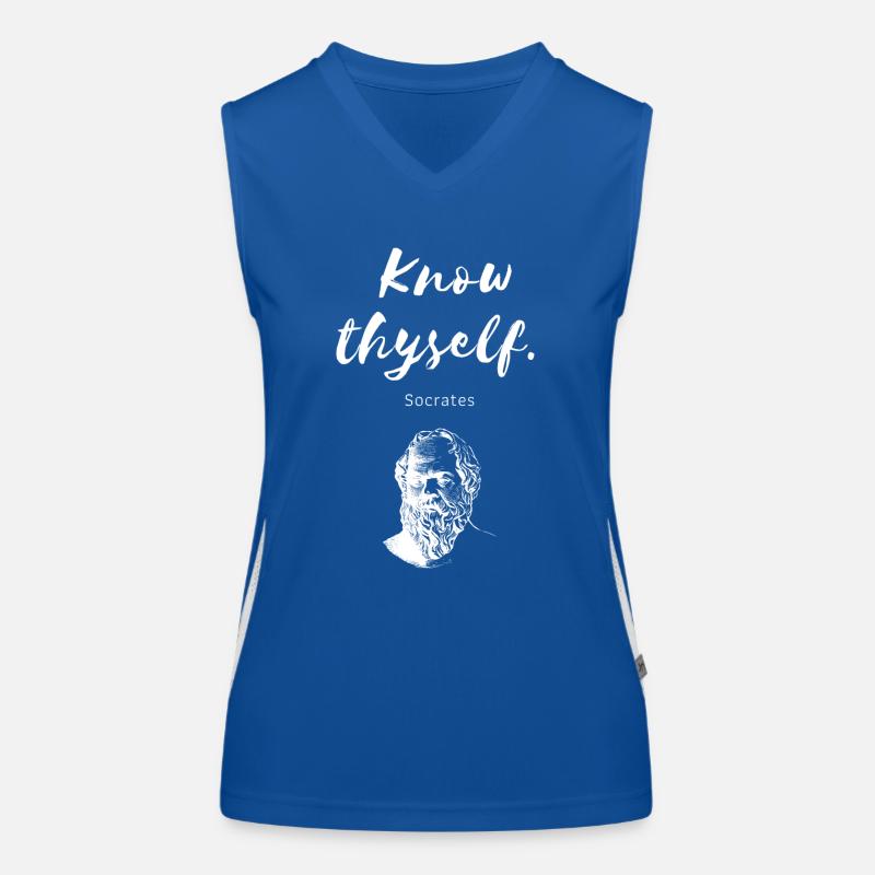Know thyself Socrates Women's Functional Contrast Tank Top