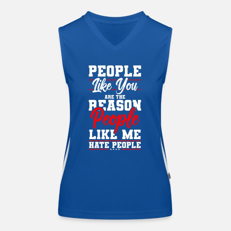 Je déteste l’aversion des gens Débardeur respirant contrasté Femme