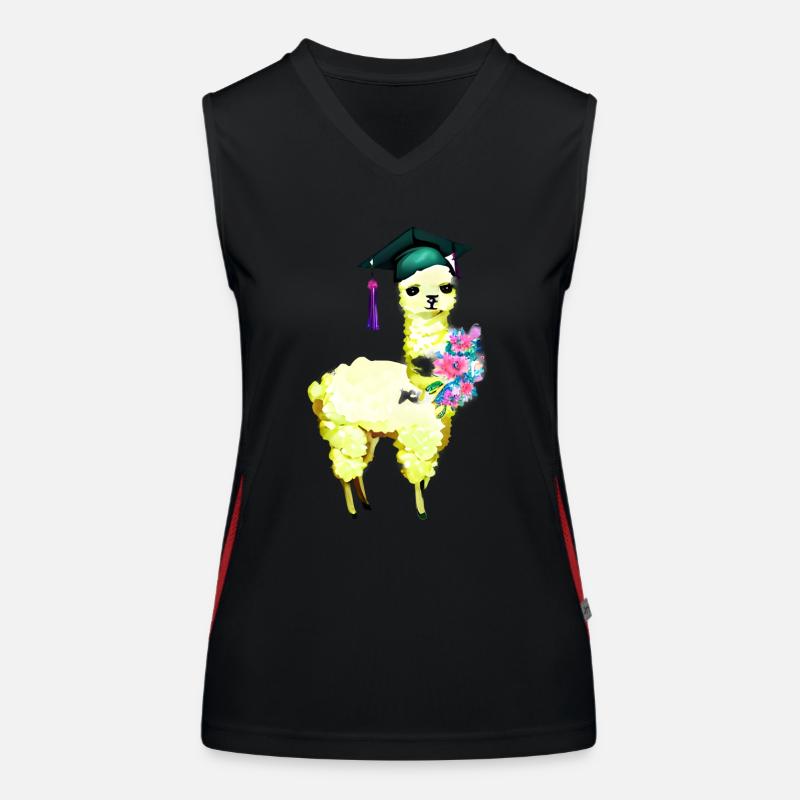 Bachelor Graduate Alpaca Studies School Leaving Certificate Women's Functional Contrast Tank Top