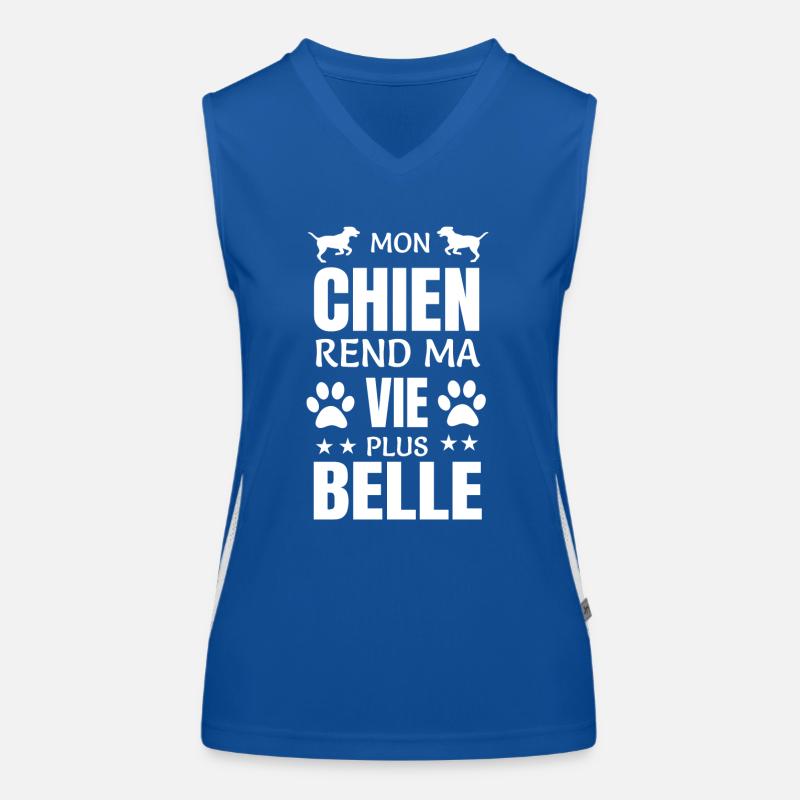 Mon chien rend ma vie plus belle Débardeur respirant contrasté Femme