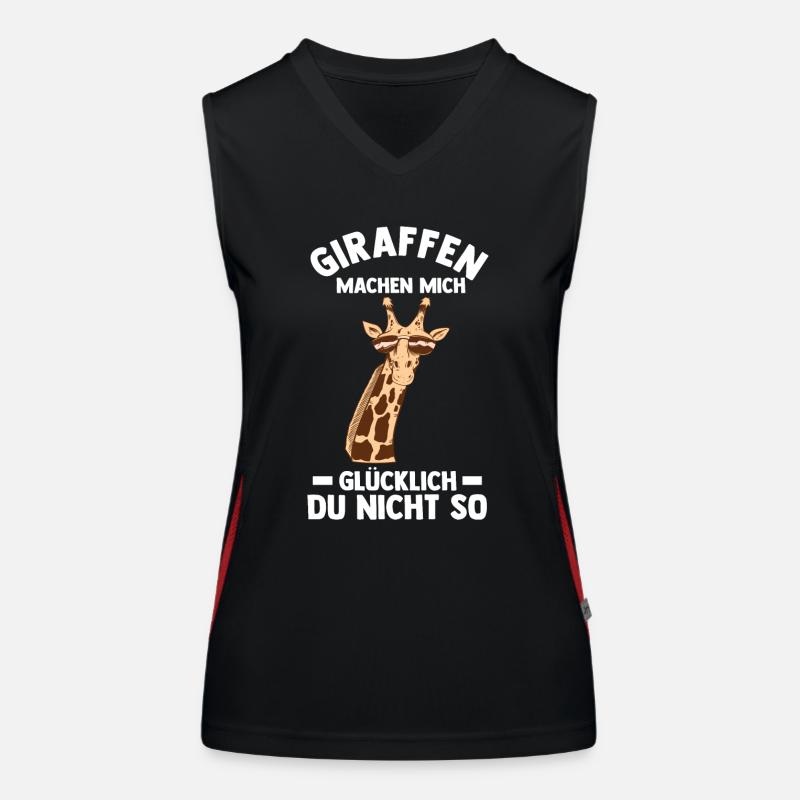 Giraffe Giraffen Funktionelles Kontrast-Tank Top für Frauen