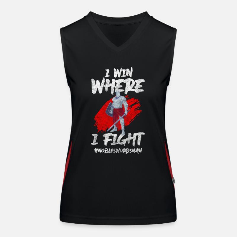 Sword Fighting Duel Kendo Akido Women's Functional Contrast Tank Top