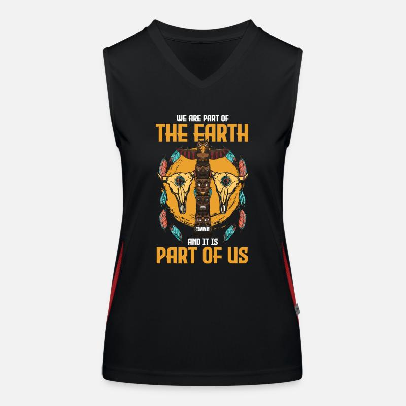 Indianer Apache Wächter Funktionelles Kontrast-Tank Top für Frauen