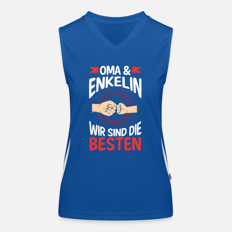 Oma Großmutter und Enkelin Funktionelles Kontrast-Tank Top für Frauen