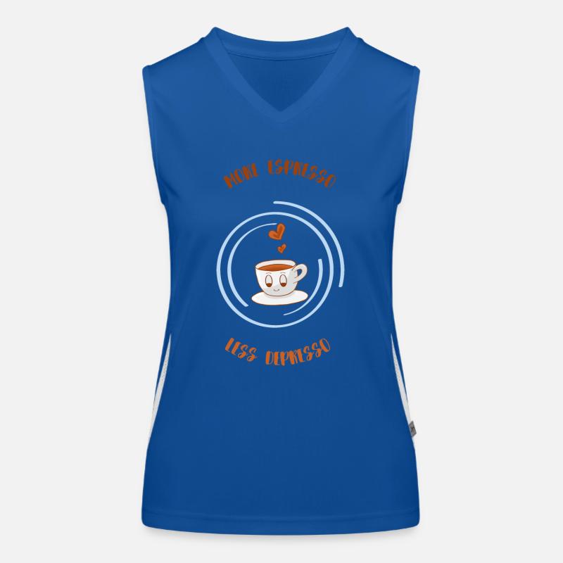Espresso, Coffee, Kaffee, Latte, Geschenkidee, Fun Funktionelles Kontrast-Tank Top für Frauen