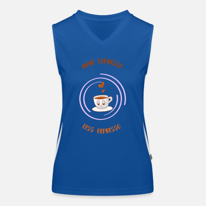 Espresso, Coffee, Kaffee, Latte, Geschenkidee, Fun Funktionelles Kontrast-Tank Top für Frauen