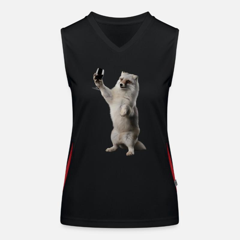 Polarfuchs Wein Funktionelles Kontrast-Tank Top für Frauen