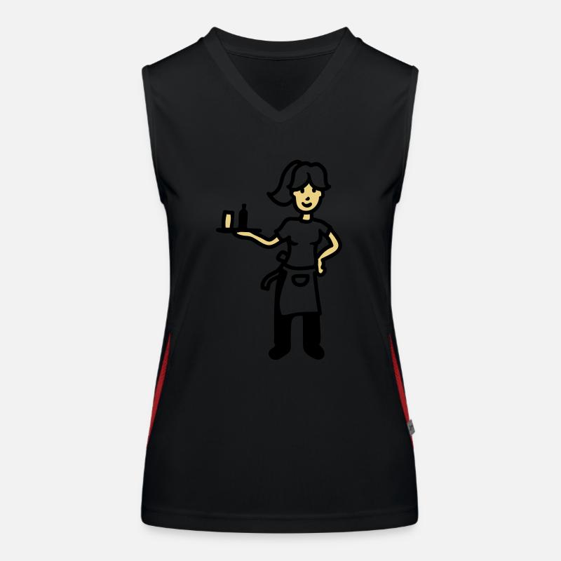 Kellnerin Funktionelles Kontrast-Tank Top für Frauen