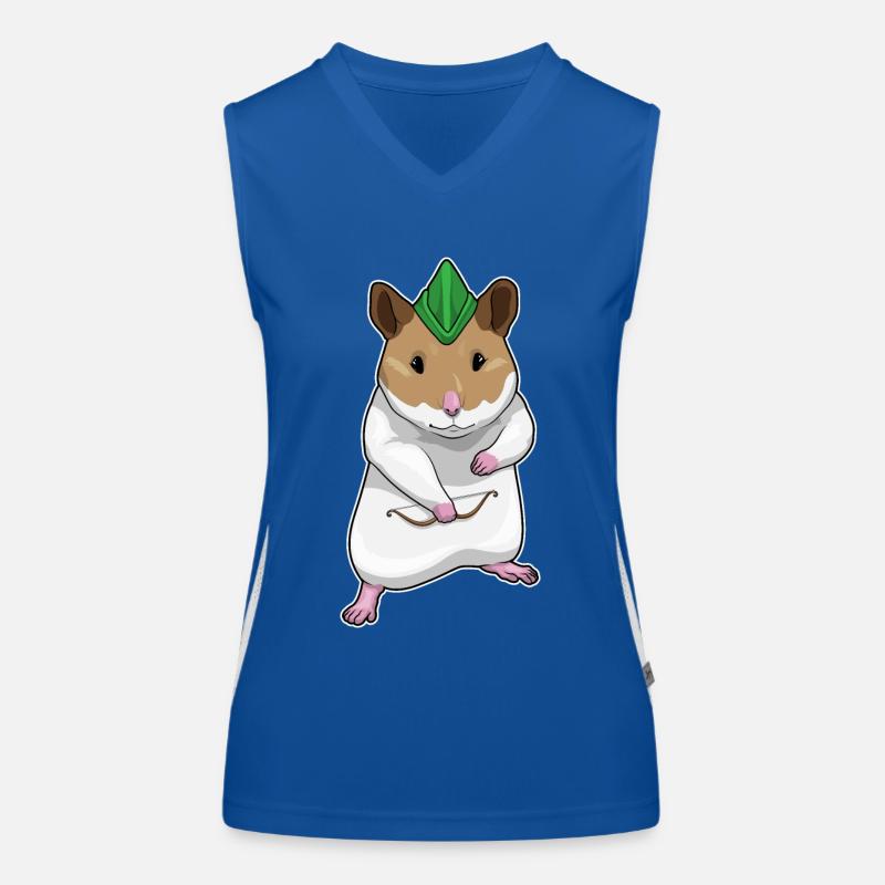 Hamster Bogenschütze Bogen Funktionelles Kontrast-Tank Top für Frauen