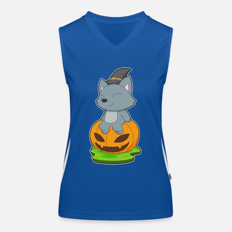 Katze Halloween Hexe Funktionelles Kontrast-Tank Top für Frauen