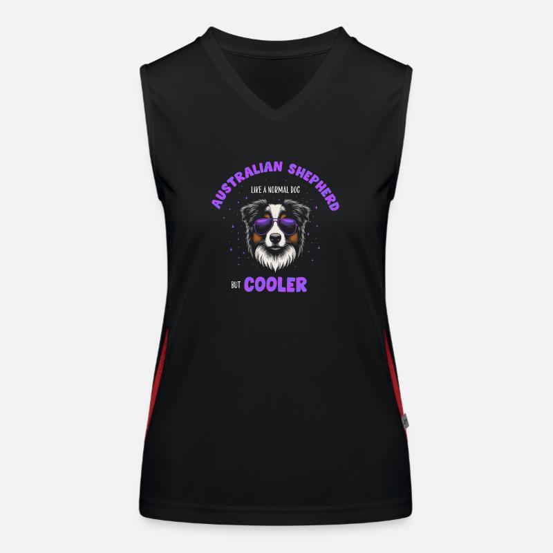 Aussie - like a normal dog but cooler lila Funktionelles Kontrast-Tank Top für Frauen