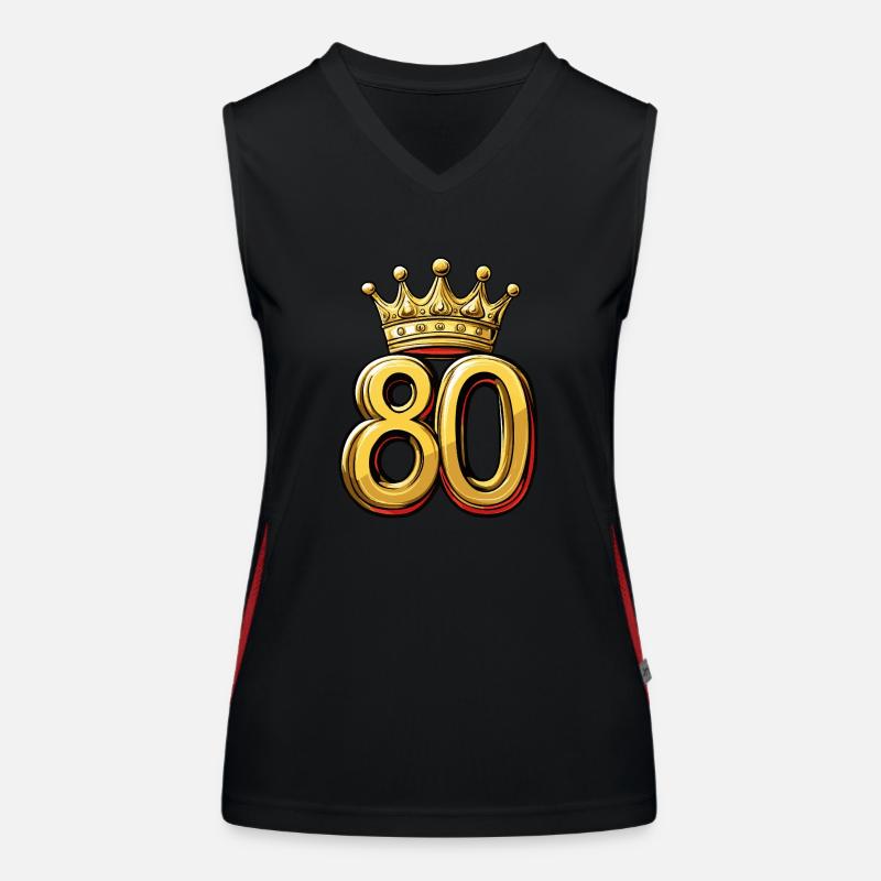 80 Zahl Krone Funktionelles Kontrast-Tank Top für Frauen
