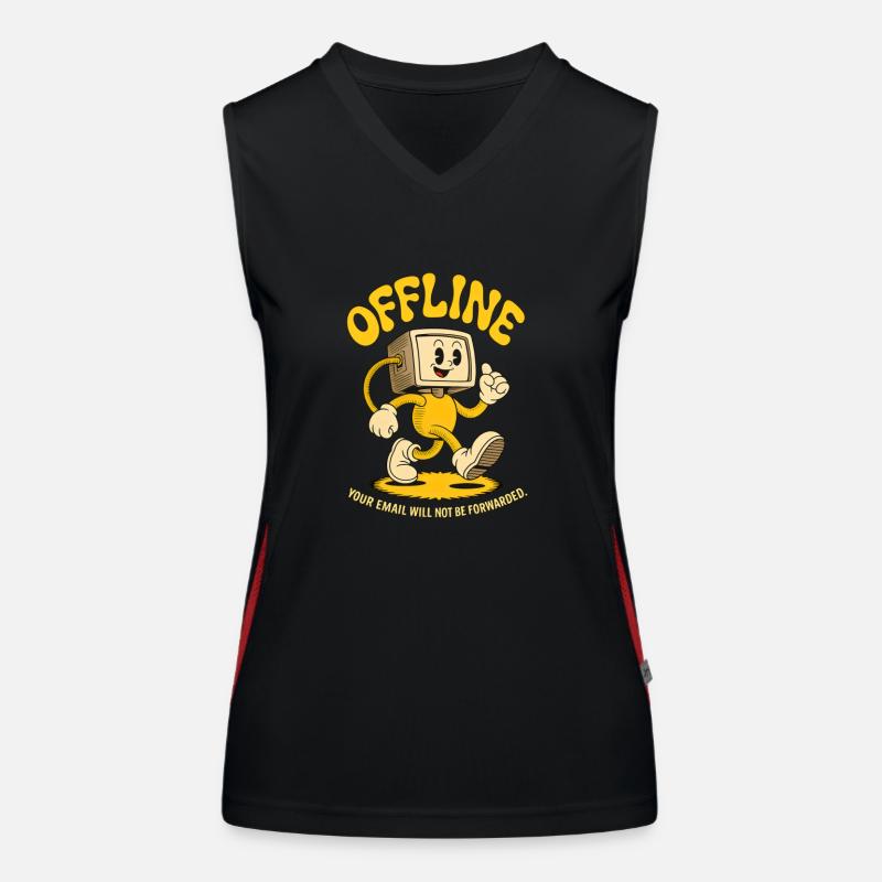 Offline Büro PC Emails Computer Funktionelles Kontrast-Tank Top für Frauen