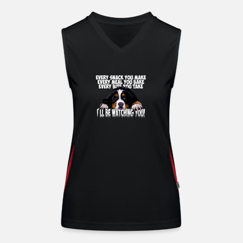 Berner Sennenhund Funktionelles Kontrast-Tank Top für Frauen