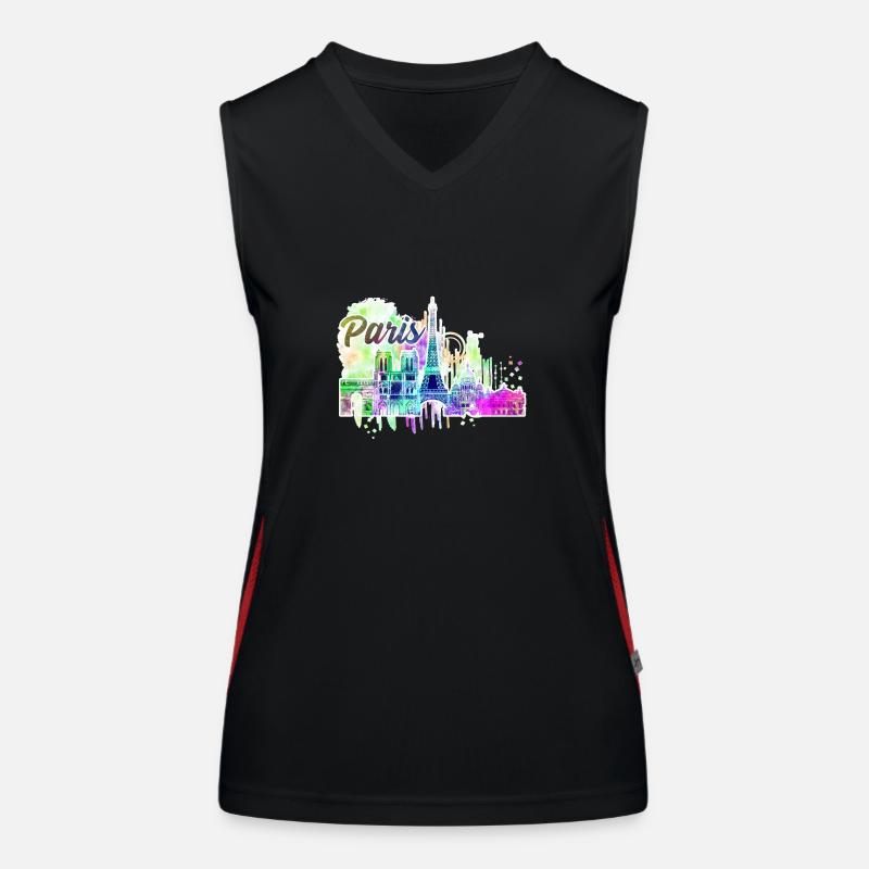 Paris 2 J Funktionelles Kontrast-Tank Top für Frauen