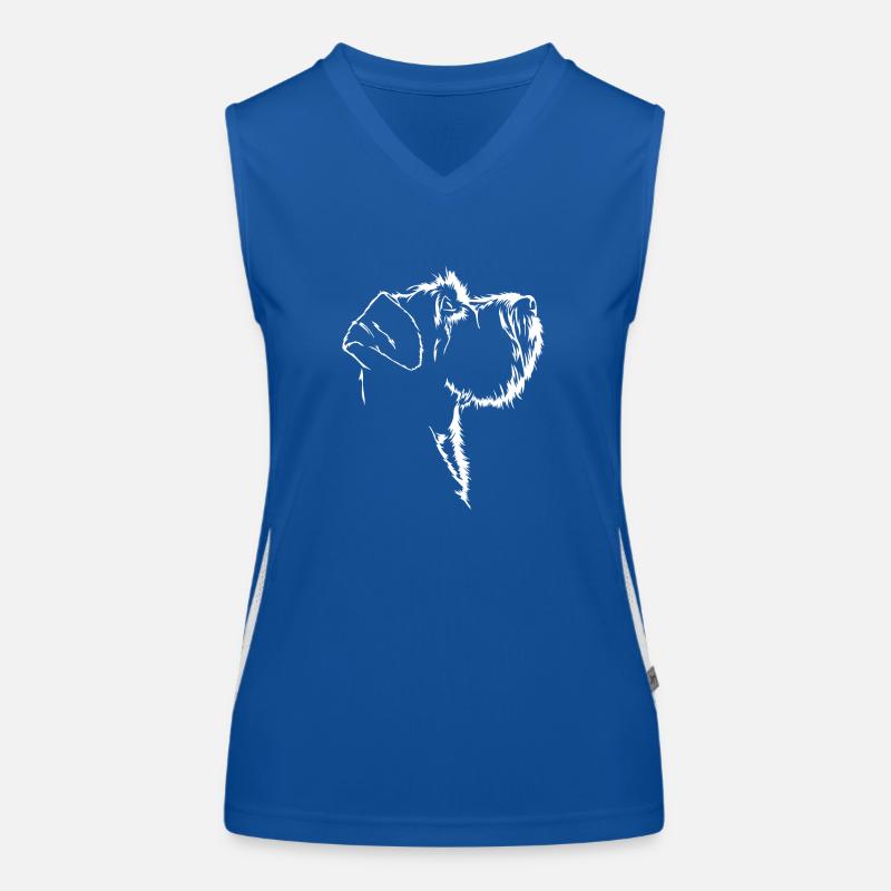 Schnauzer Silhouette Hunde Hund Wilsigns Funktionelles Kontrast-Tank Top für Frauen