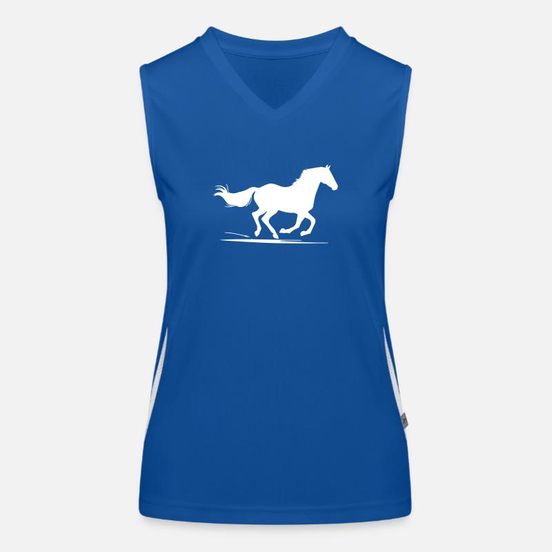 Galoppierendes Pferd Funktionelles Kontrast-Tank Top für Frauen