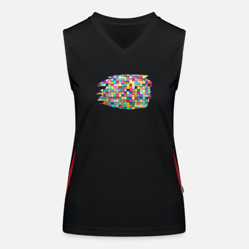 Bunte Blöcke Funktionelles Kontrast-Tank Top für Frauen