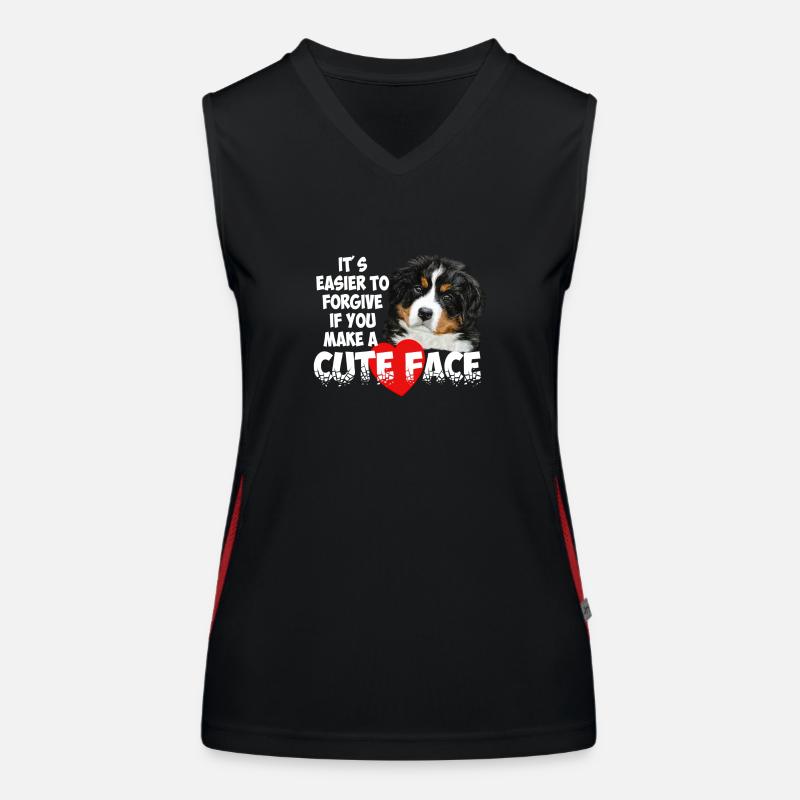 Berner Sennenhund Funktionelles Kontrast-Tank Top für Frauen