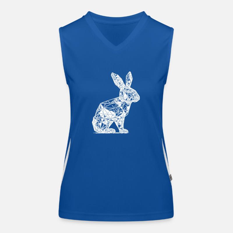 Geometric Lines Rabbit Rabbit Head Women's Functional Contrast Tank Top