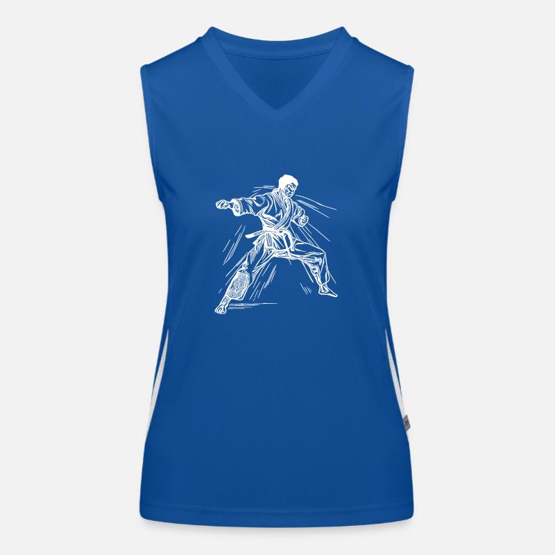 Karate Turnier Kampfgeist Meisterschaft Sieg Funktionelles Kontrast-Tank Top für Frauen