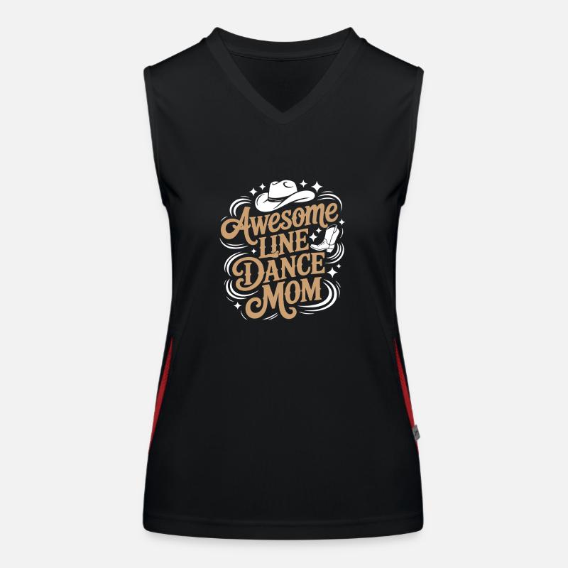 Linedance Mom. Wunderbare Line Dance Mama Funktionelles Kontrast-Tank Top für Frauen