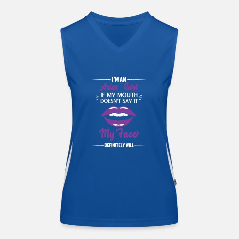 Sternzeichen Widder Funktionelles Kontrast-Tank Top für Frauen
