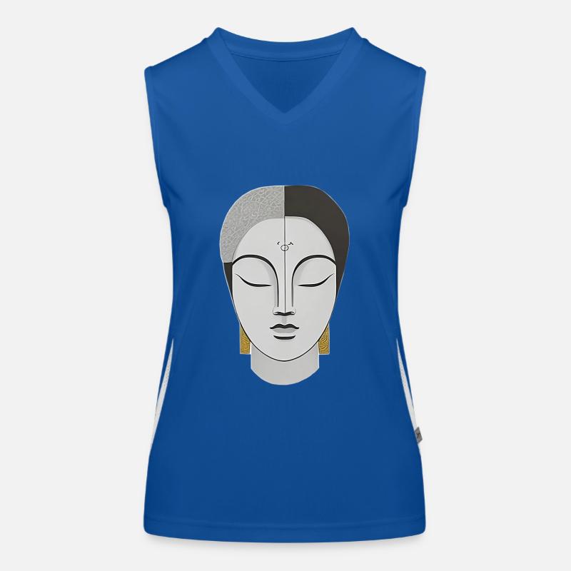 Face in Boho Style Women's Functional Contrast Tank Top