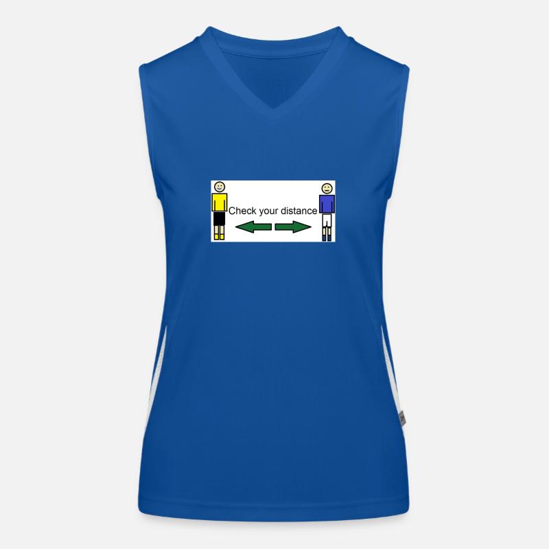 Check distance Funktionelles Kontrast-Tank Top für Frauen