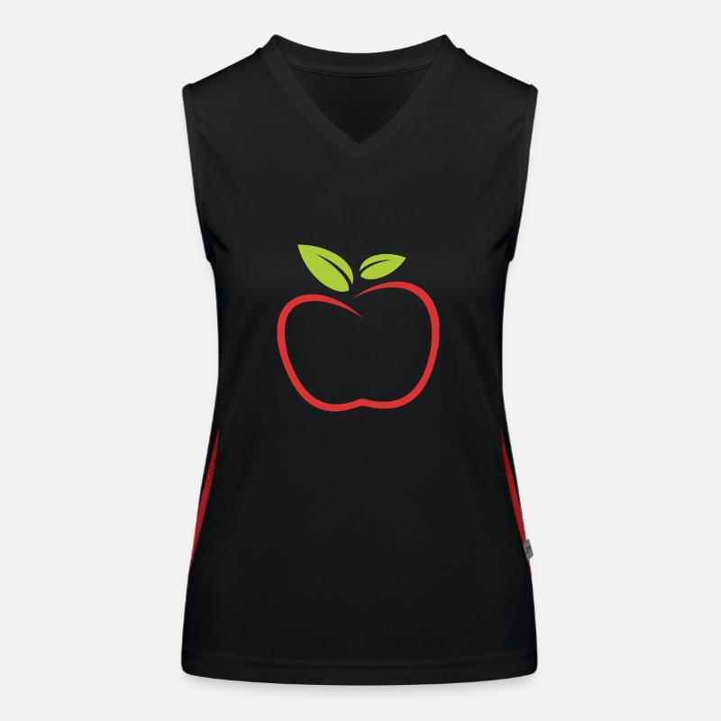 Apfel Funktionelles Kontrast-Tank Top für Frauen