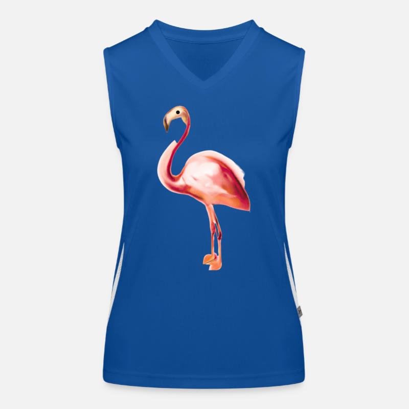 Flamingo rosa pink Geschenkidee Funktionelles Kontrast-Tank Top für Frauen