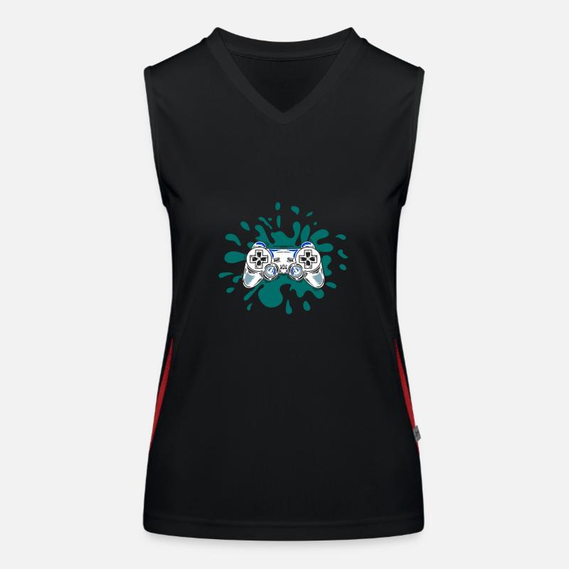 Game Controller Gaming Women's Functional Contrast Tank Top