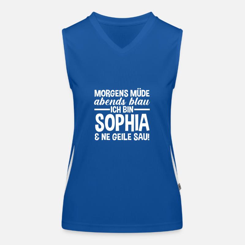 First name Sophia Women's Functional Contrast Tank Top