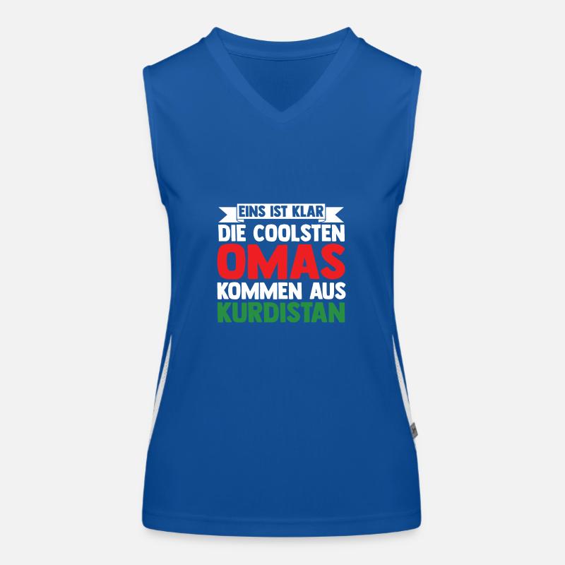 Kurden Oma Großmutter Kurdistan Funktionelles Kontrast-Tank Top für Frauen