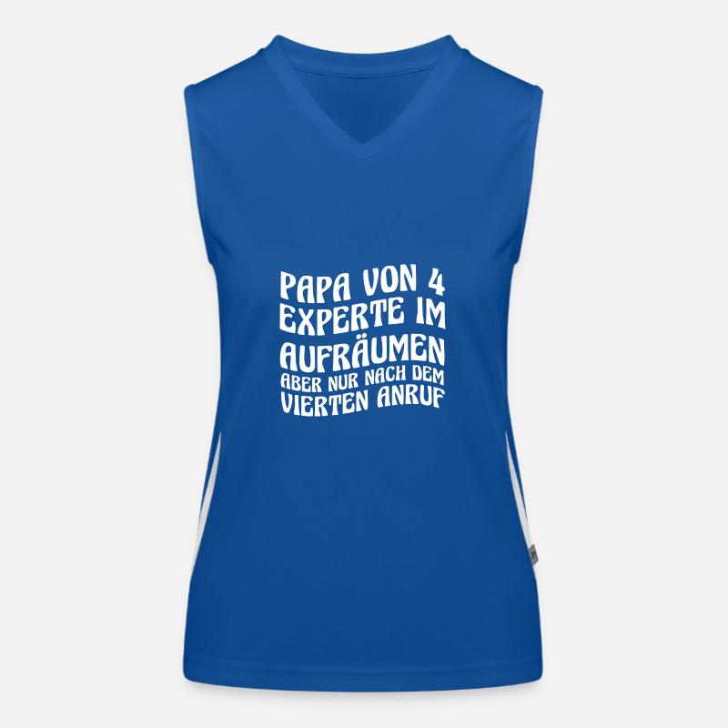 Papa Von 4 Kindern Funktionelles Kontrast-Tank Top für Frauen