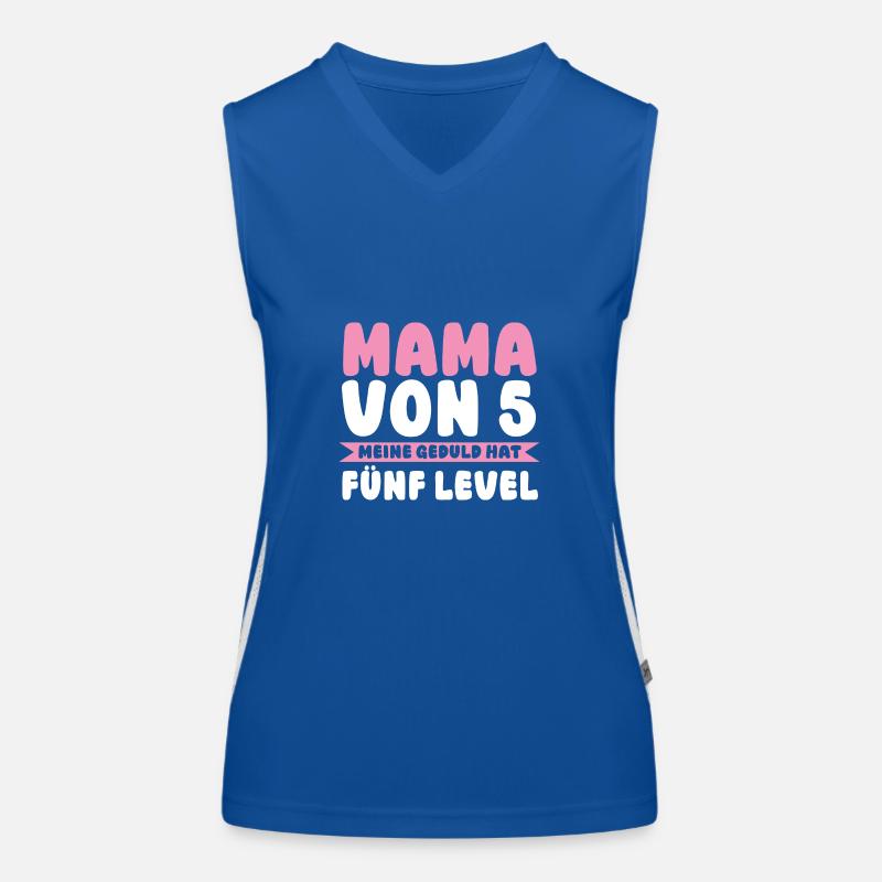 Mama Von 5 Kindern Funktionelles Kontrast-Tank Top für Frauen