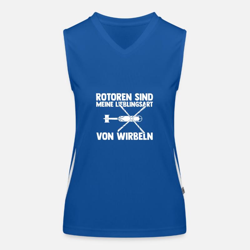 Pilot Helicopter Helicopter Women's Functional Contrast Tank Top