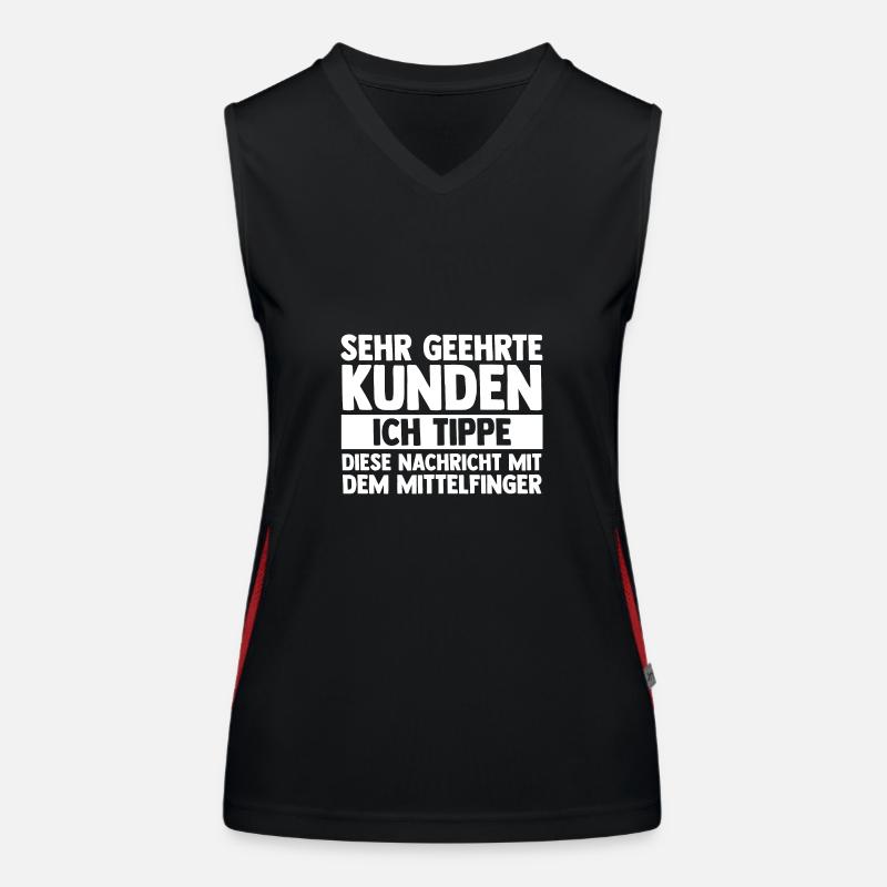 I'm typing this message with my middle finger Women's Functional Contrast Tank Top