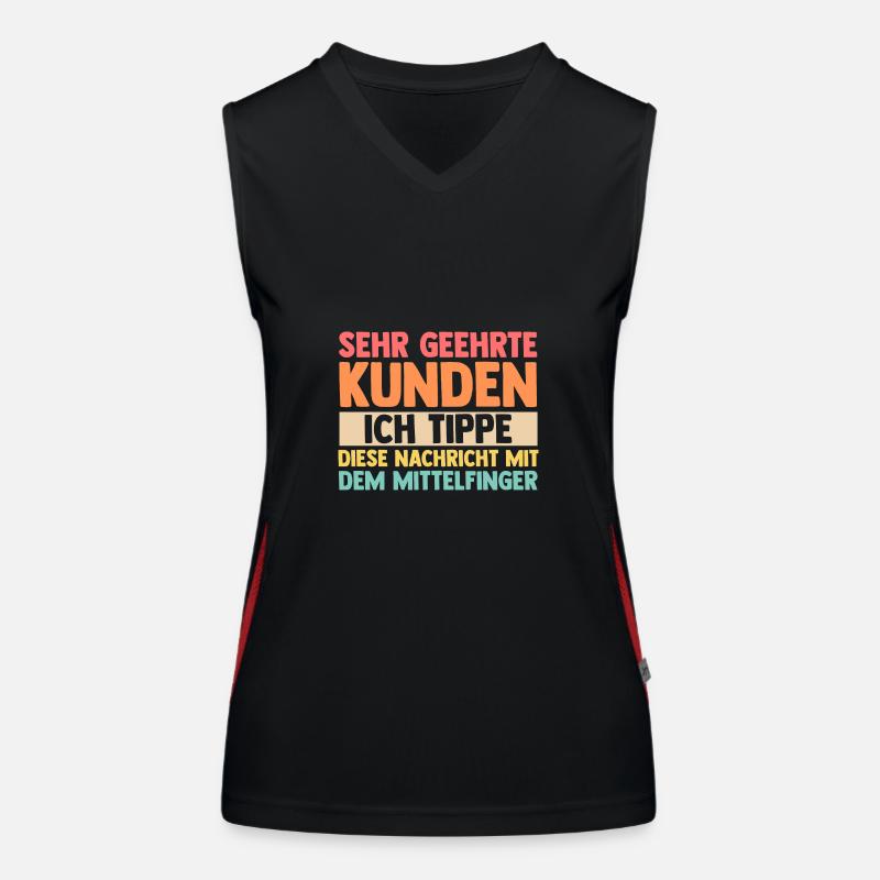 I'm typing this message with my middle finger Women's Functional Contrast Tank Top