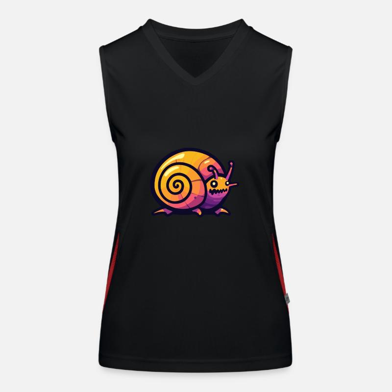 Schnecke Halloween Comic Lustig Funktionelles Kontrast-Tank Top für Frauen