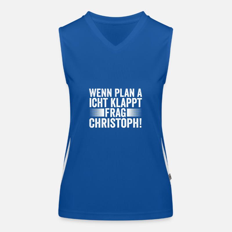 First name Chris Christoph Women's Functional Contrast Tank Top