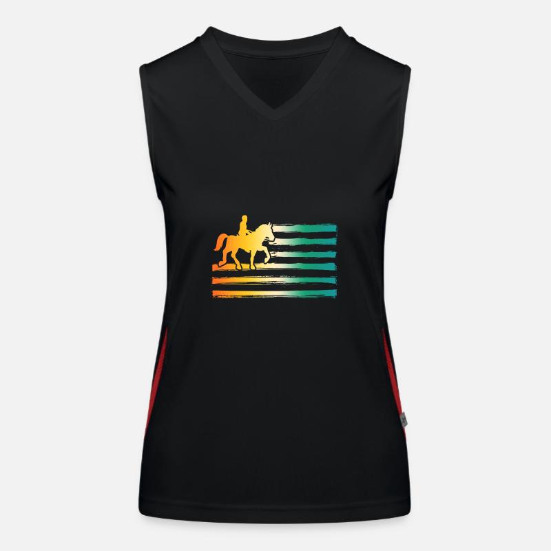 Reiten Pferde Funktionelles Kontrast-Tank Top für Frauen