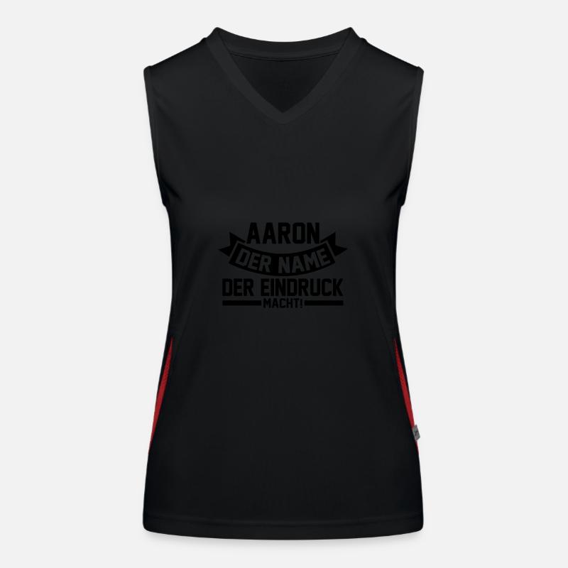 First name Aaron Women's Functional Contrast Tank Top