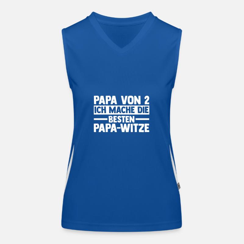 Papa Von 2 Kindern Funktionelles Kontrast-Tank Top für Frauen