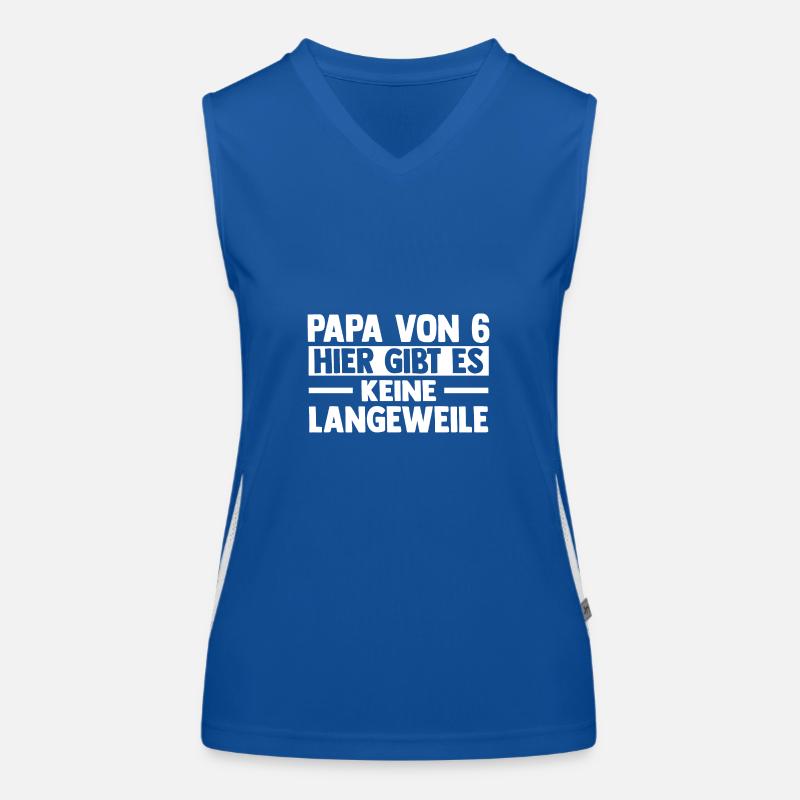 Papa Von 6 Kindern Funktionelles Kontrast-Tank Top für Frauen