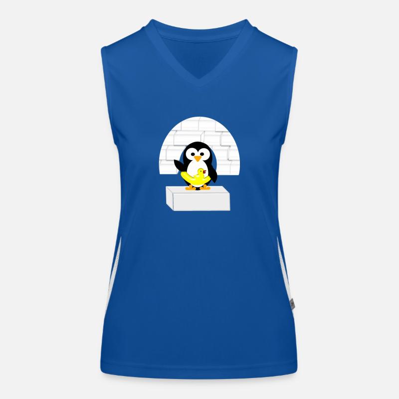 Pinguin Funktionelles Kontrast-Tank Top für Frauen