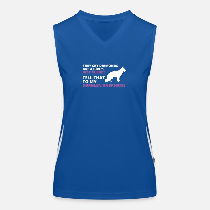 German shepherd Women's Functional Contrast Tank Top