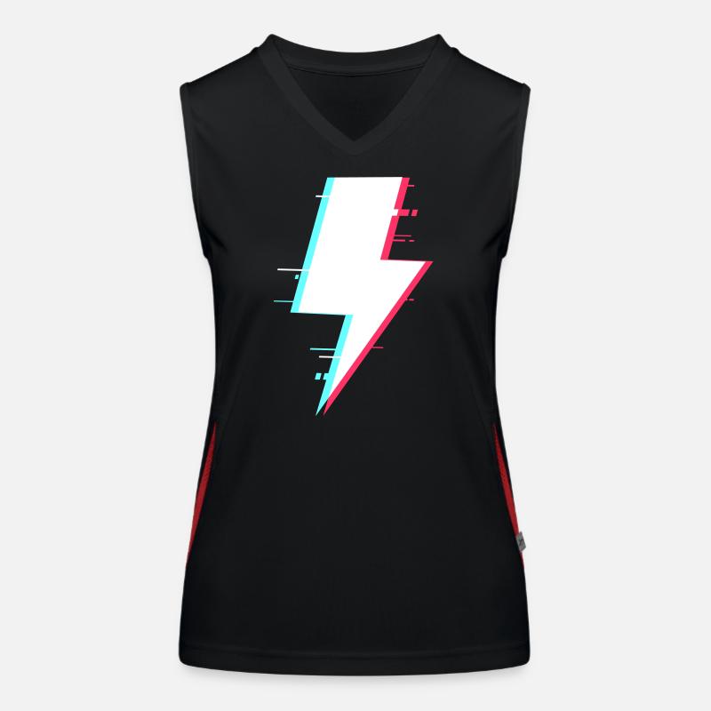 Lightning Style Rétro Éclairage numérique Débardeur respirant contrasté Femme